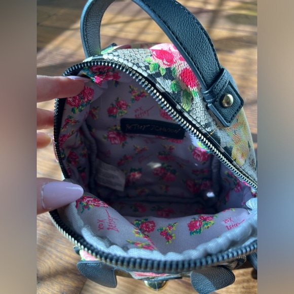 ?Spring Chic! Betsey Johnson Floral Pup mini backpack! main image 4